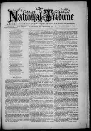 The National Tribune Newspaper September 1, 1879 kapağı