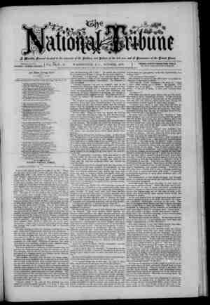 The National Tribune Newspaper October 1, 1879 kapağı