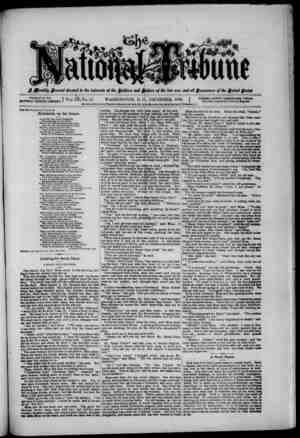The National Tribune Gazetesi 1 Aralık 1879 kapağı