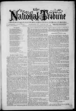 The National Tribune Newspaper January 1, 1880 kapağı