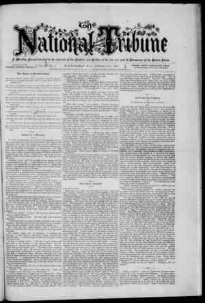 The National Tribune Newspaper February 1, 1880 kapağı