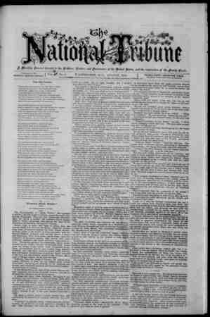 The National Tribune Newspaper August 1, 1880 kapağı