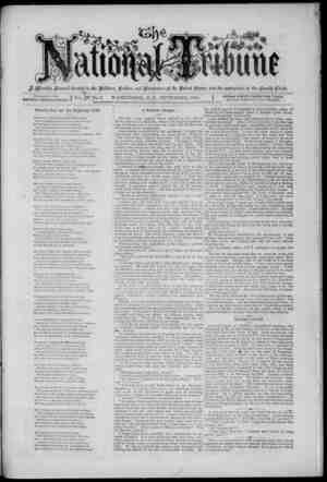 The National Tribune Newspaper September 1, 1880 kapağı
