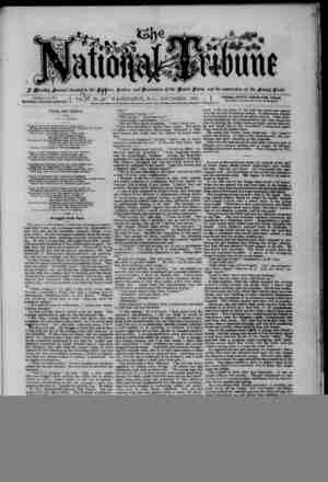 The National Tribune Newspaper November 1, 1880 kapağı