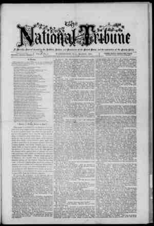 The National Tribune Newspaper March 1, 1881 kapağı