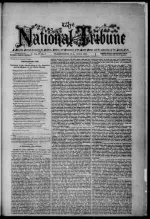 The National Tribune Newspaper June 1, 1881 kapağı
