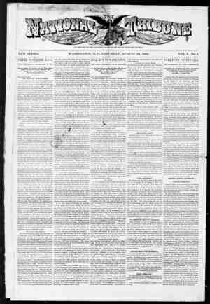 The National Tribune Newspaper August 20, 1881 kapağı