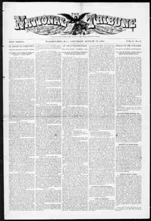 The National Tribune Newspaper August 27, 1881 kapağı