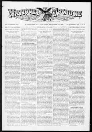 The National Tribune Newspaper September 10, 1881 kapağı