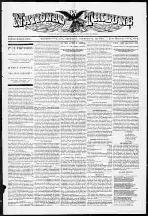 The National Tribune Newspaper September 24, 1881 kapağı