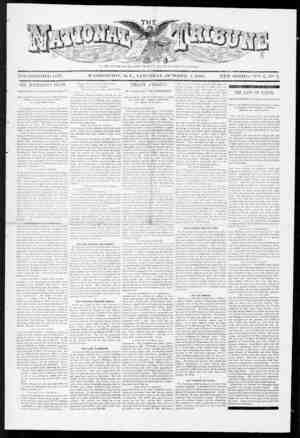 The National Tribune Newspaper October 1, 1881 kapağı