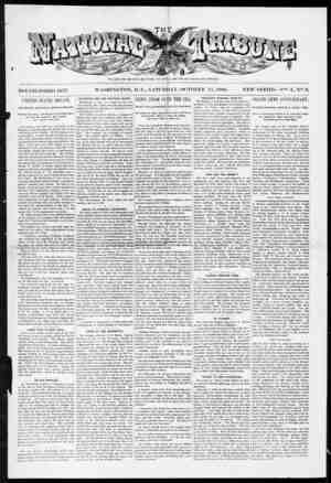 The National Tribune Newspaper October 15, 1881 kapağı