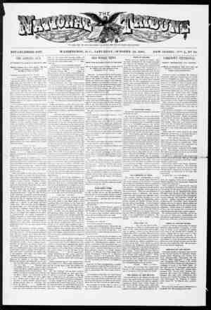The National Tribune Newspaper October 22, 1881 kapağı