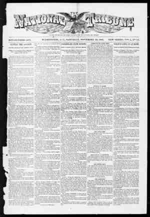 The National Tribune Newspaper November 19, 1881 kapağı