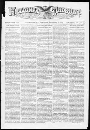 The National Tribune Newspaper November 26, 1881 kapağı