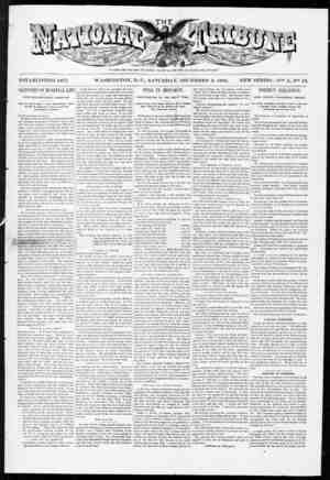 The National Tribune Newspaper December 3, 1881 kapağı