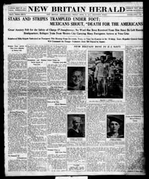New Britain Herald Newspaper April 24, 1914 kapağı