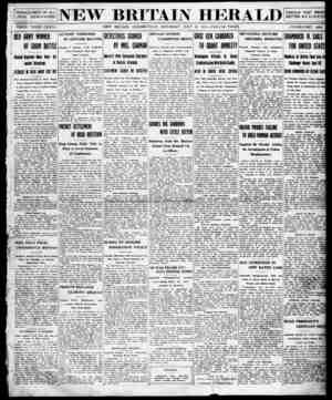 New Britain Herald Newspaper July 18, 1914 kapağı