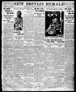 New Britain Herald Newspaper July 20, 1914 kapağı