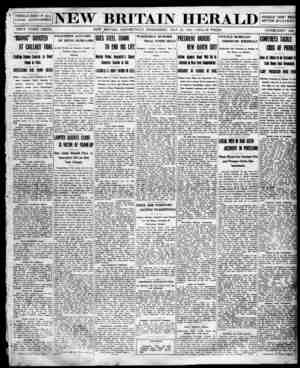 New Britain Herald Newspaper July 22, 1914 kapağı