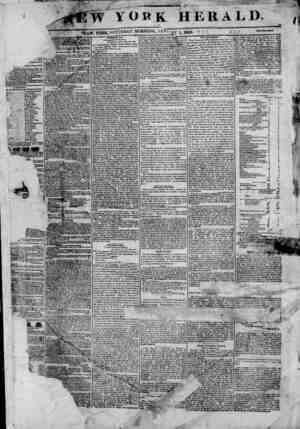 The New York Herald Newspaper January 1, 1842 kapağı