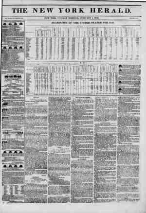 The New York Herald Newspaper February 1, 1842 kapağı