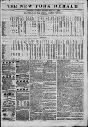The New York Herald Newspaper February 3, 1842 kapağı