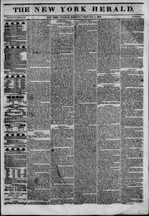 The New York Herald Newspaper February 8, 1842 kapağı