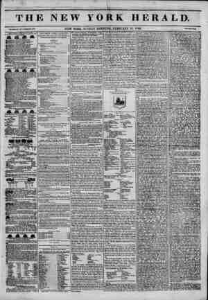 The New York Herald Newspaper February 20, 1842 kapağı