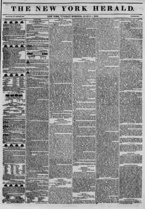 The New York Herald Newspaper March 1, 1842 kapağı