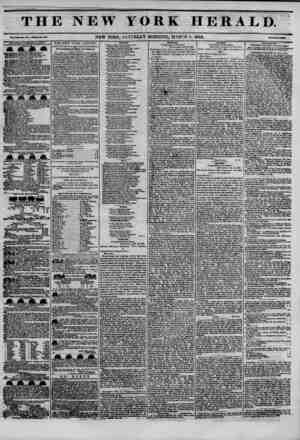The New York Herald Newspaper March 5, 1842 kapağı
