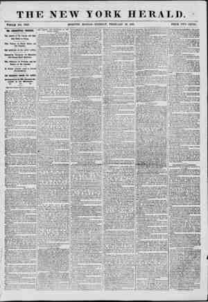  THE NEW YORK HERALD. WHOLE NO. 8929. MORNING EDITION-TUESDAY, FEB WARY 19, 1861. PRICE TWO CENTS. THE PRESIDENTIAL PROGRESS.