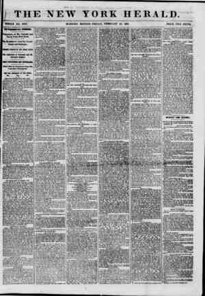  THE NEW YORK WHOLE NO. 8932. MORNING EDITION-FRIDAY, FEBRUARY HERALD. 22, 1861. THE PRESIDENTIAL PROGRESS. Departure of Mr.