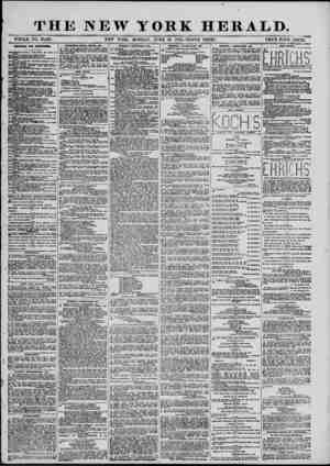  THE NEW YORK HERALD. WHOLE NO. 13,448. NEW YORK, MONDAY, JUNE 16, 1873.-TRIPLE SHEET. PRICE FOUR OENTsT DUkECTOftY FOB...