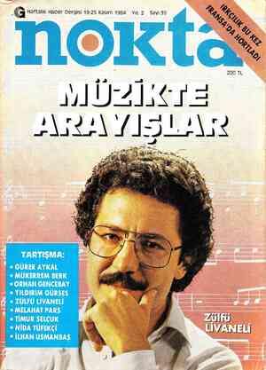 Nokta Dergisi 19 Kasım 1984 kapağı