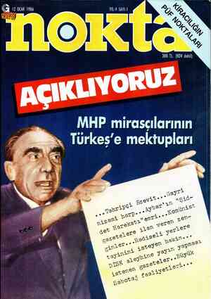 Nokta Dergisi 12 Ocak 1986 kapağı
