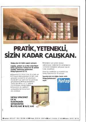 PRATIK YETENEKLİ, SİZİN KADAR CALISKAN Netaş yine bir üstün yapım sunuyor. Çağdaş, gelişen ve iş akışı yoğunlaşan bütün...