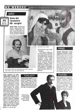  NURİ İYEMİ Usta bir E> ressamın 50. sergisi NURİ İYEM. Resmimizin büyük ustalarından Nuri İyem'in Taksim'deki Tü- yap Ticaret