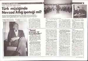  AA —0 KÜLTÜR-SANAT MÜZİK / KLASİK TÜRK MÜZİĞİ KAVGASI Türk müziğinde ——— — Nevzad Atlığ ipoteği mi? Nevzad Atlığ...