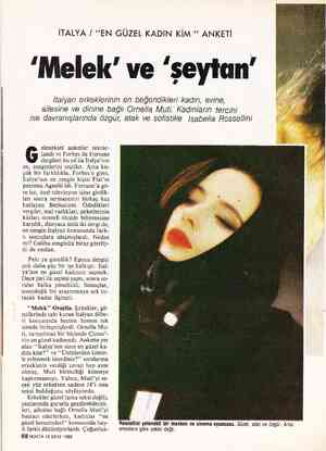  İTALYA / “EN GÜZEL KADIN KİM ” ANKETİ 'Melek' ve 'şeytan' İtalyan erkeklerinin en beğendikleri kadın, evine, ailesine ve...