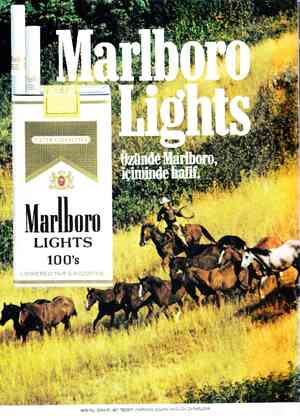  ” bi v Li ÖzündeMariboro, ıcımınde hafif; LIGHTS — #DL a. 100's vAN 1979 YILI İCRA PL.467 TEDBİR UYARINCA S...