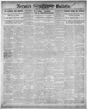 Norwich Bulletin Newspaper 11 Şubat 1909 kapağı