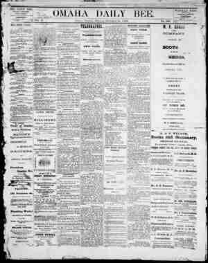 Omaha Daily Bee Newspaper December 31, 1872 kapağı