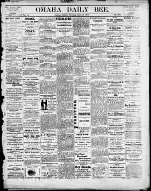 Omaha Daily Bee Newspaper April 15, 1873 kapağı
