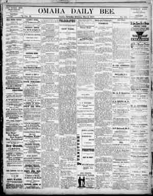 Omaha Daily Bee Newspaper May 3, 1873 kapağı