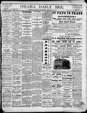 Omaha Daily Bee Newspaper January 3, 1874 kapağı