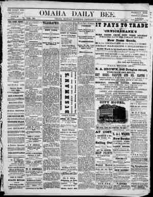 Omaha Daily Bee Newspaper January 5, 1874 kapağı