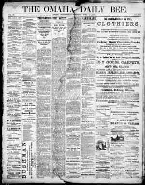 Omaha Daily Bee Newspaper April 15, 1874 kapağı