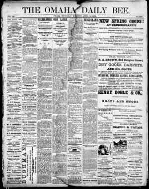 Omaha Daily Bee Newspaper April 16, 1874 kapağı