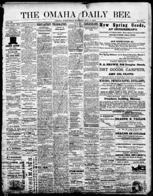 Omaha Daily Bee Newspaper May 6, 1874 kapağı